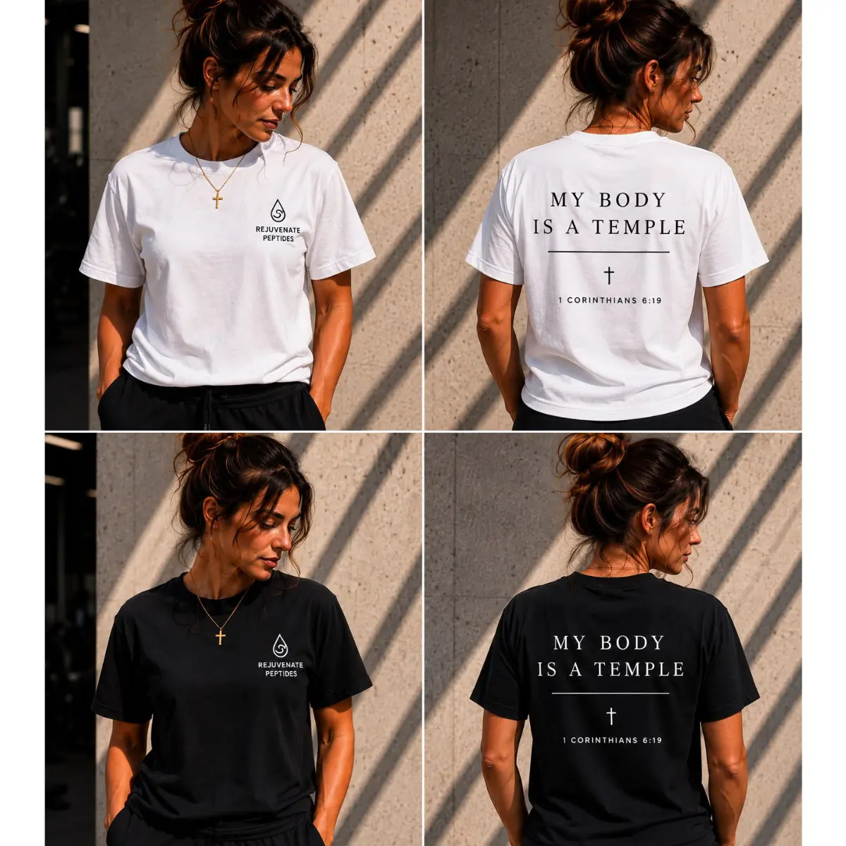 MBIAT F, W, B webp 'MY BODY IS A TEMPLE' T-Shirts For Women - Image 1